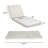 Black Acacia Wood Chaise Lounge with 4-Inch Cream 2-FoldCushion Set, 4-Position Adjustable Outdoor Patio Lounger with Flat Side Surface, for Poolside- Matching dark  grey version available-129059788