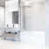 Zenith 34" W x 62" H Fixed Frameless Bathtub Screen with 3/8" Glass
