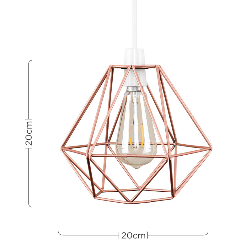 Metal Novelty Pendant Shade, Copper