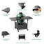 Chariot de barbecue extérieur pour la cuisson de style gros œuf, structure en métal avec panneaux latéraux pliables, grils compatibles de 20 à 22 pouces, fer à repasser robuste, grand compartiment de rangement, installation facile, mobile et eau,