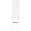 Rangement pour bar blanc - hauteur de paquet de 12 po, matériau de grand tiroir spacieux, détails or chic, style invités