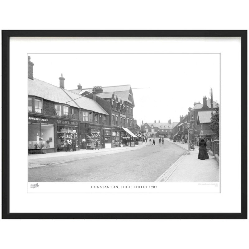 Hunstanton, High Street 1907 by Francis Frith - Single Picture Frame Print, 28cm H x 36cm W x 2.3cm D