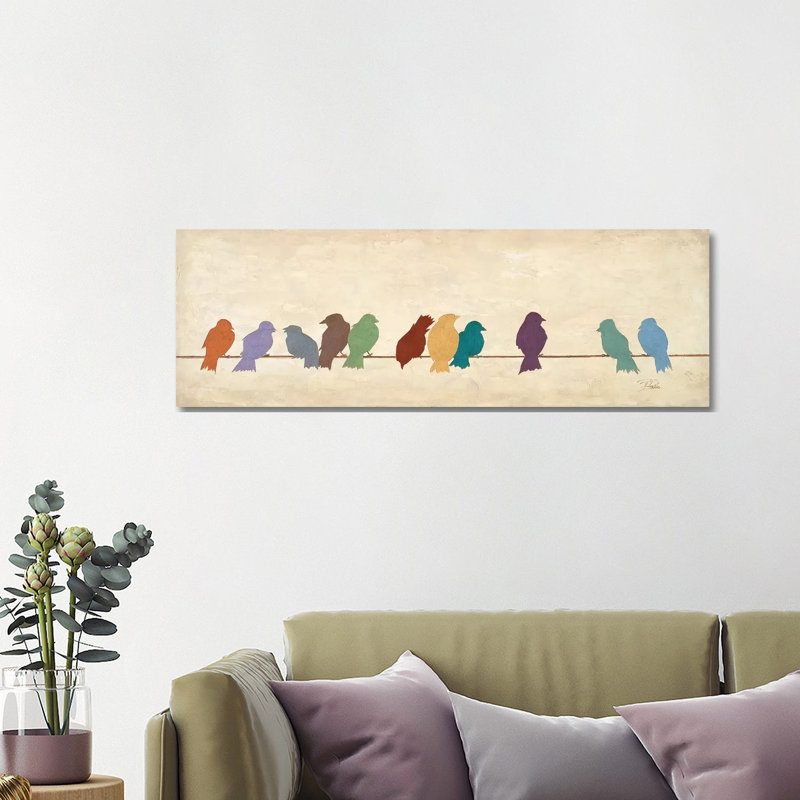 Birds Meeting by Patricia Pinto - Wrapped Canvas Panoramic Print, 121.92 cm H x 40.64 cm W x 1.91 cm D