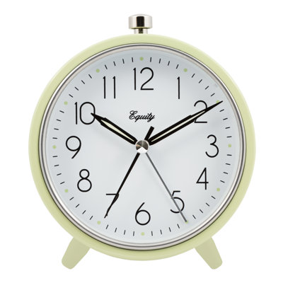 Equity 5 Inch Silent Sweeping Quartz Metal Alarm Clock