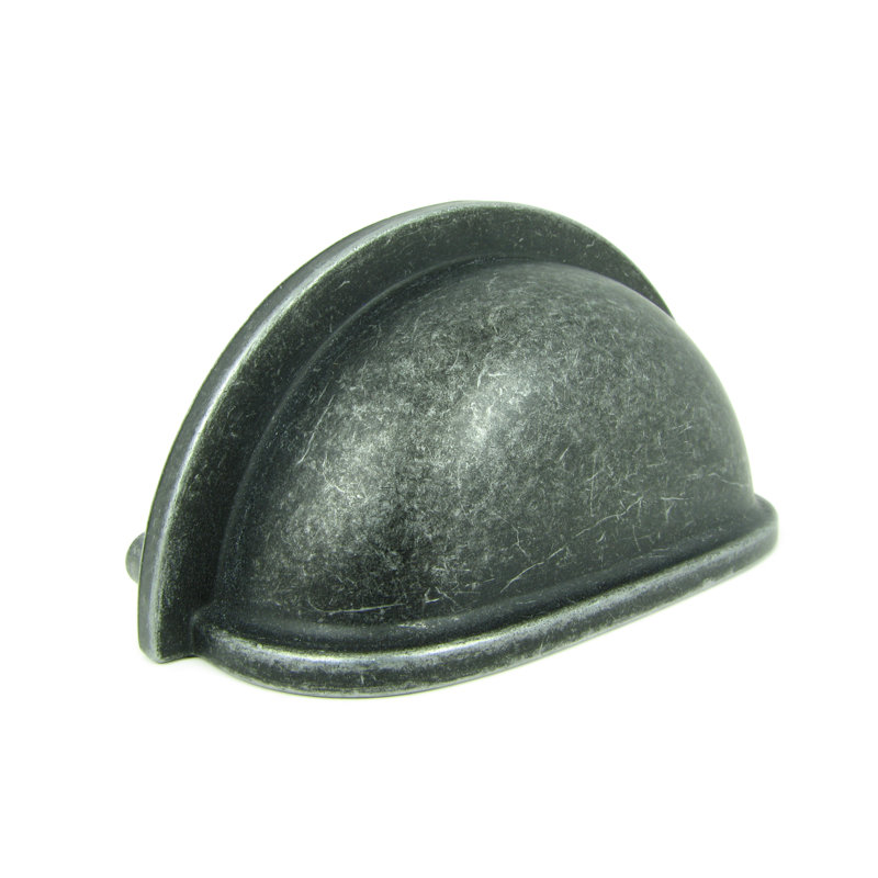 Oil Rubbed Bronze 3-inch Modern Cup Pull with Mounting Hardware