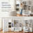 Extra Tall Freestanding Pantry Cabinet Shaker Style Storage With Wine Racks-614414744