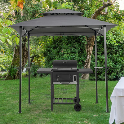 Grill Gazebo Replacement Canopy,Double Tiered BBQ Tent Roof Top Cover (Canopy)
