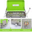 Flame King 2-Burner Portable Camping Stove Grill, Compatible with 1LB Propane Tanks