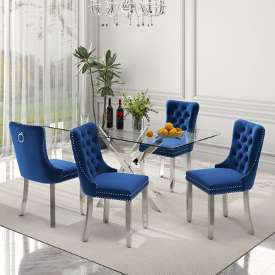 Rectangle Glass Dining Table Set