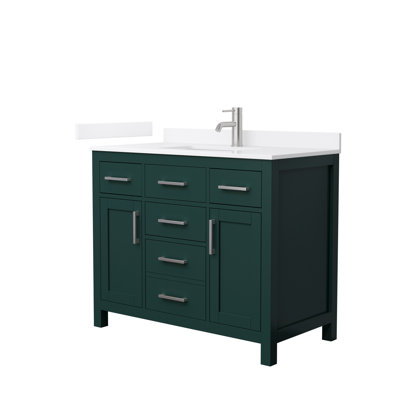 Beckett 42" Freestanding Single Bathroom Vanity with Quartz Top
