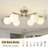 6 Lights Semi Flush Mount Ceiling Light Fixture, Modern Sputnik Chandelier Ceiling Lamp With E26 Bulb Base, Light Fixtures Ceiling Mount For Bedroom Kitchen Living Room Hallway-2009225700