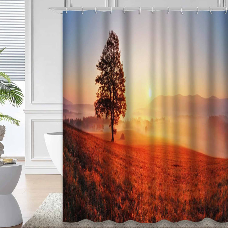 Rideau de douche Tree Field, L 72 po x l 78 po