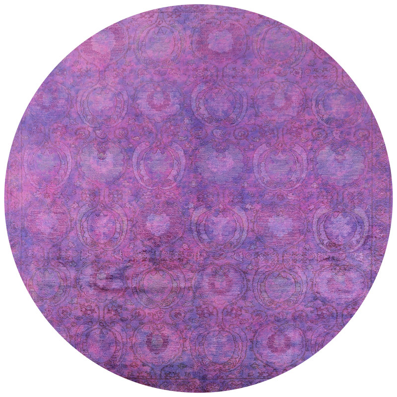 Tapis géométrique rose, Rond 4 pi