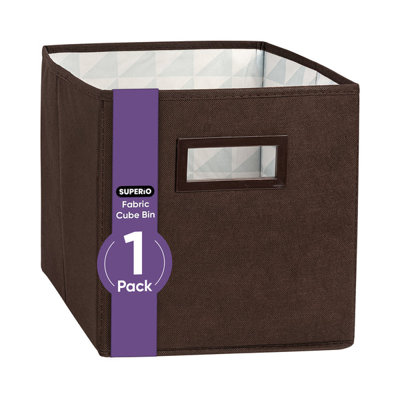 Boîte de rangement pliable en tissu, solution de rangement pliable et compacte, paquet de 1, par Superio