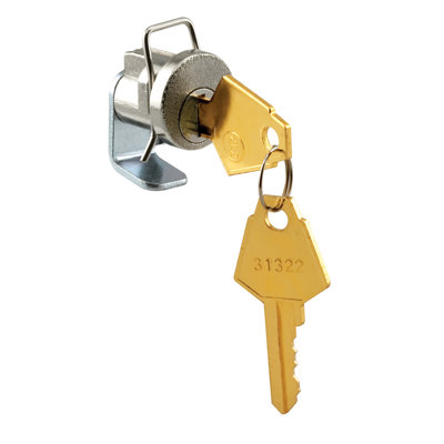 Prime-Line Mailbox Lock  Replacement, Multipurpose Mailbox Lock for Several Brands  XL-7 Keyway, Opens Clockwise with 90º Rotation, Nickel Finish (1 Set)