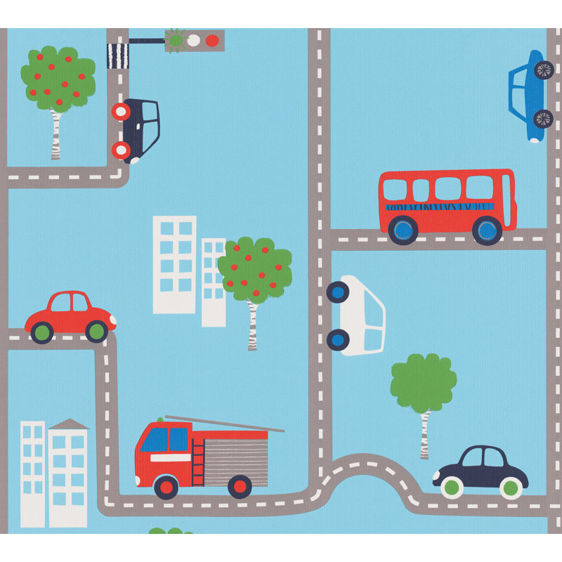 Boys and Girls 10.1m x 53cm Wallpaper, Blue/Multicoloured