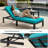 Glenita 8 - Person Outdoor Patio Aluminum Sectional Set with Firepit Table Chaise and Cushions-382922879