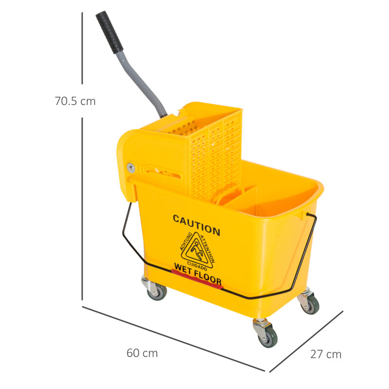 Alefiyah Cleaning Trolley Driving Bucket Mop with Press