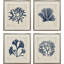 Indigo Sea Life Framed Art