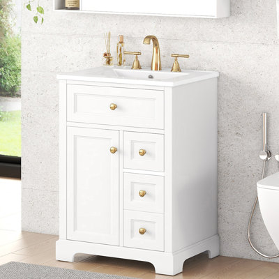 Meuble-lavabo 24 po avec lavabo et 3 tiroirs 24 po