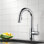 Robinet de lavabo de bar en chrome Trinsic avec douchette rétractable, robinet de préparation de lavabo monotrou moderne, poignée simple, chrome