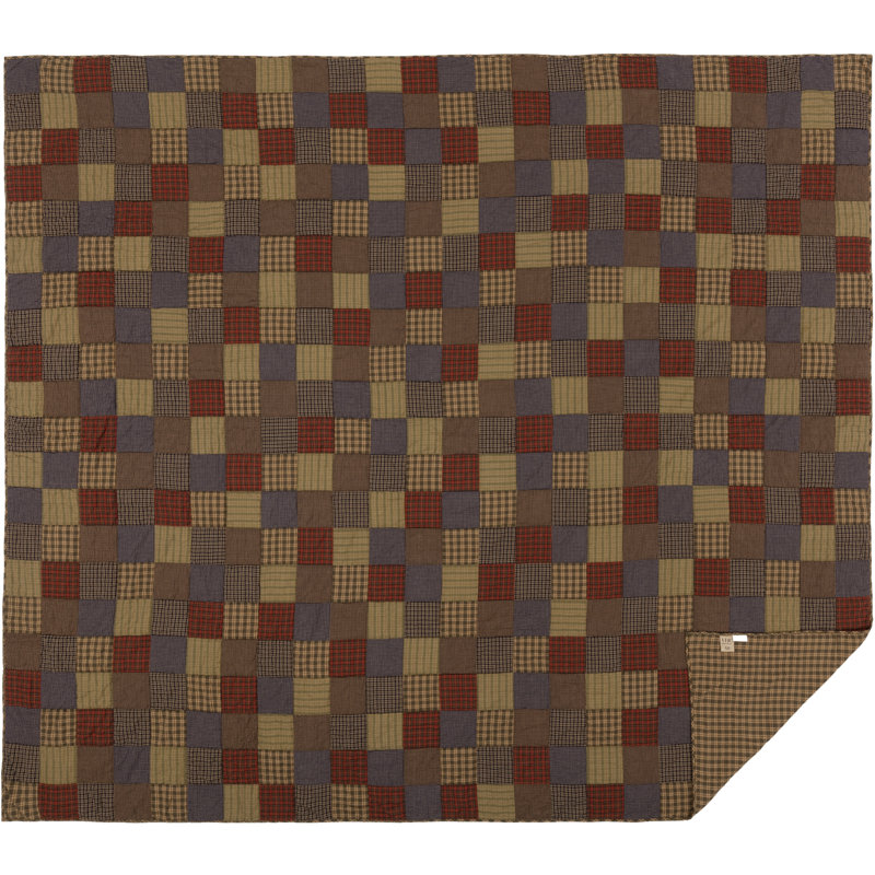Cedar Ridge Rustic Reversible Cotton King Quilt