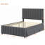 Charmant lit plateforme tapissier avec lit gigogne et rangement, parfait pour économiser de l'espace et dormir confortablement-958843517