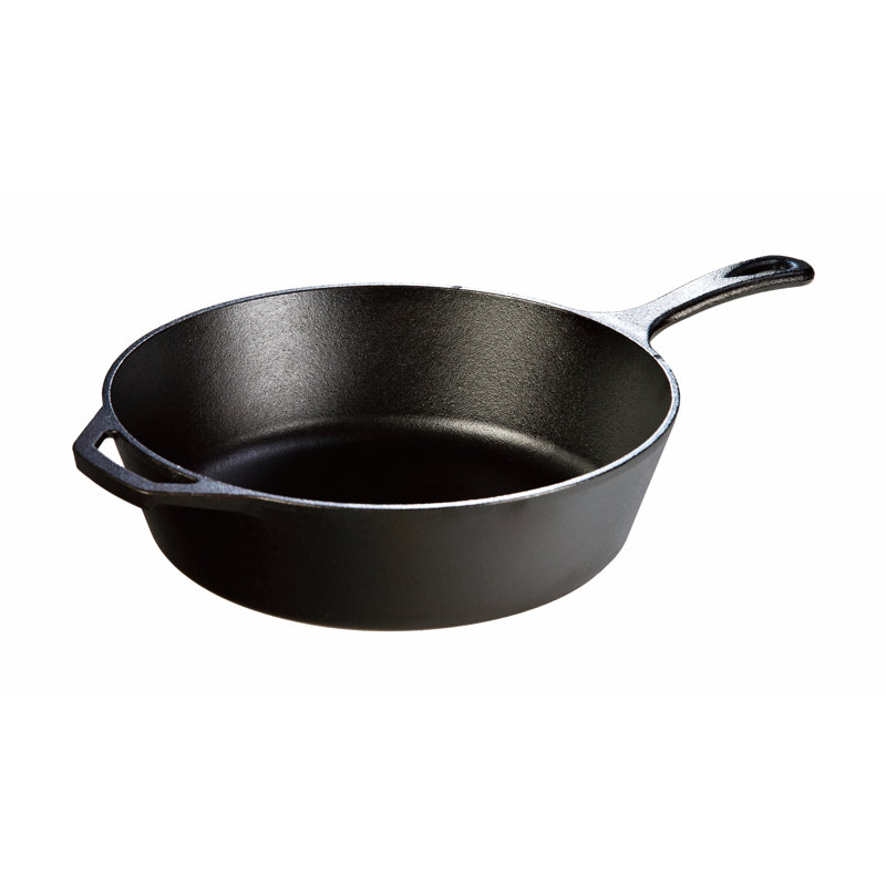 Black Cast Iron 12" Deep Round Skillet with Assist Handle