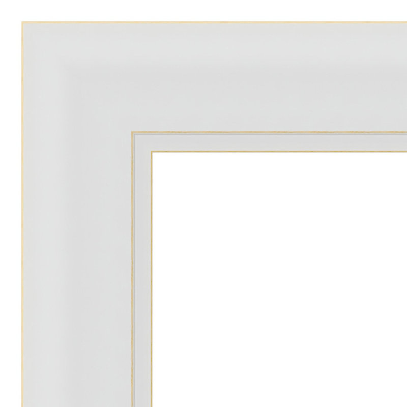 Blanco White Geometric Frame Grey Cork Bulletin Board 34" x 16"