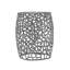 Aluminum Drum End Table With Intricate Design-Silver  Nickel-183365456