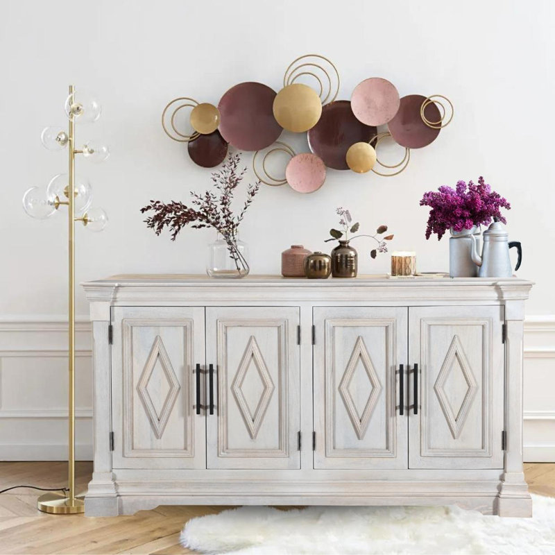71'' W Solid Wood Sideboard, White