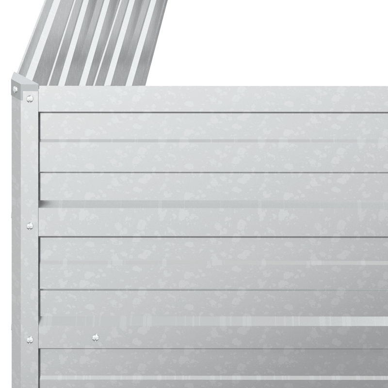 Jardinière en acier galvanisé Raised Garden Bed, Argent