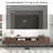 TV Stand With 2 Drawers, Media Console Table For Tvs Up To 85'', Entertainment Center With Storage