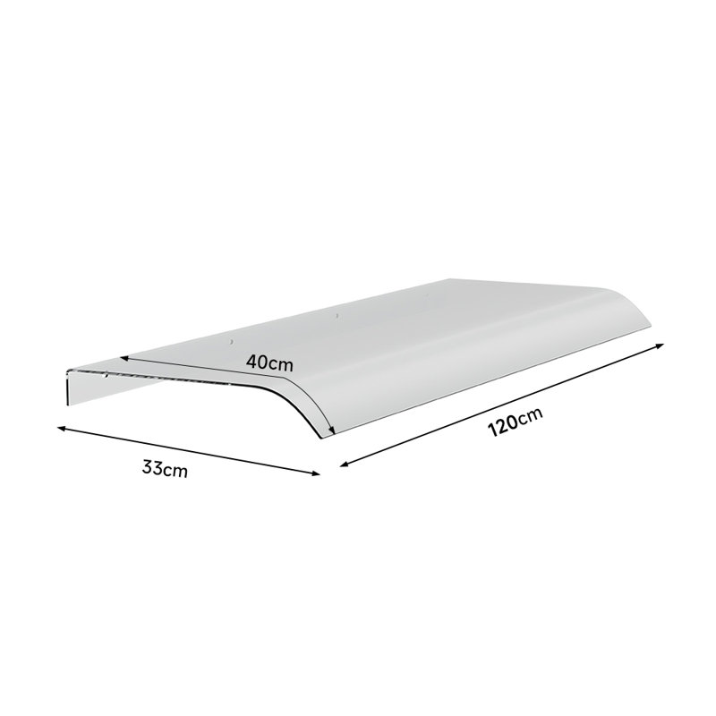 Dakota Fields Plastic Cover Retractable Freestanding Awning, 120cm H x 120cm W x 33cm D