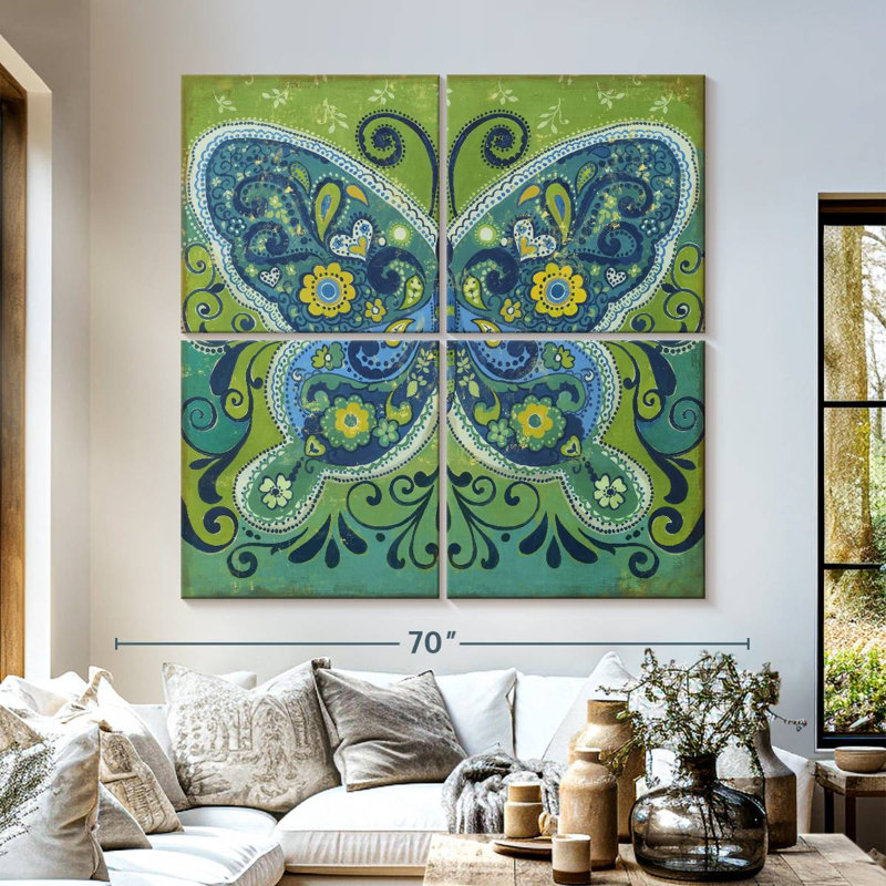 Brampt Butterfly Mosaic, 57" H x 57" W