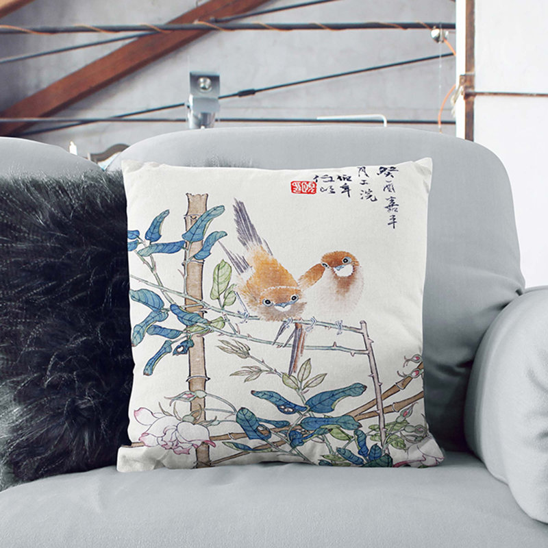 Square Throw Cushion, 40cm H x 40cm W x 15cm D, Stone