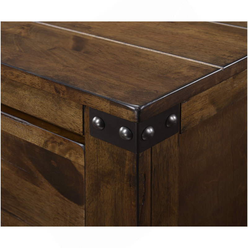Meuble en bois de style industriel rustique à 7 tiroirs 1Pc