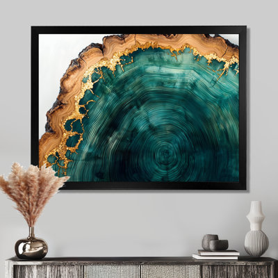 Gracin Emerald And Crystal River On Wooden Slide I - crystals Wall Art