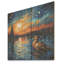 «Blue Duck At The Pond III» - animal canard sur bois-1447716137