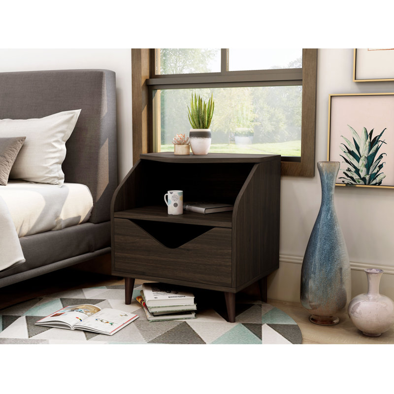 Katrina 19.68'' W Nightstand, Wenge