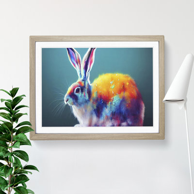 Colourful Hare - Single Picture Frame Print