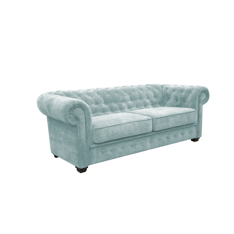 Allegra 3 Seater Sofa Bed, Light Blue, 2