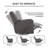 Tucker 33" Wide Modern Chenille Swivel Rocking Recliner-1223791045