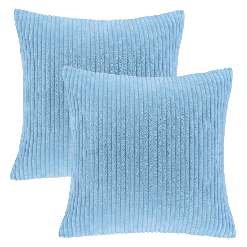 Housse et insert de coussin décoratif, Blanc / café foncé, H 18 po x l 18 po