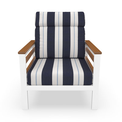 Townsend Metal Outdoor Lounge Club Chair With Sunbrella Cushion