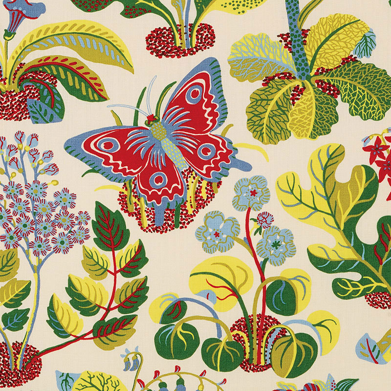 Tissu papillon exotique, Citron