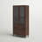 Jimi Glass Door China Cabinet with Lower Drawer Storage-1933251347