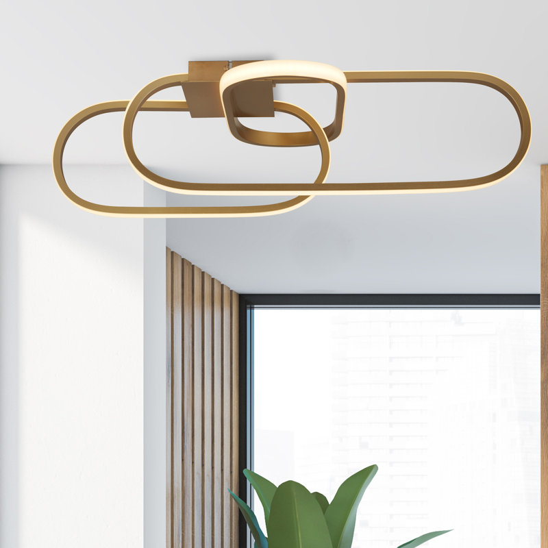 Buntine LED Flush Mount, Gold