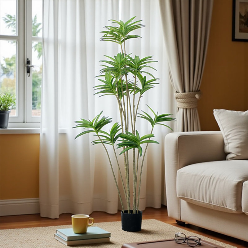 Bambou artificiel en pot, H 72 po x l 33 po x P 33 po