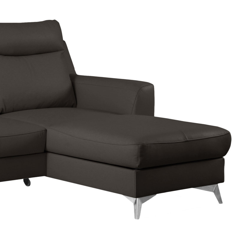 Fabiha 3 Seater Sofa Bed, Dark Brown, Right Hand Facing